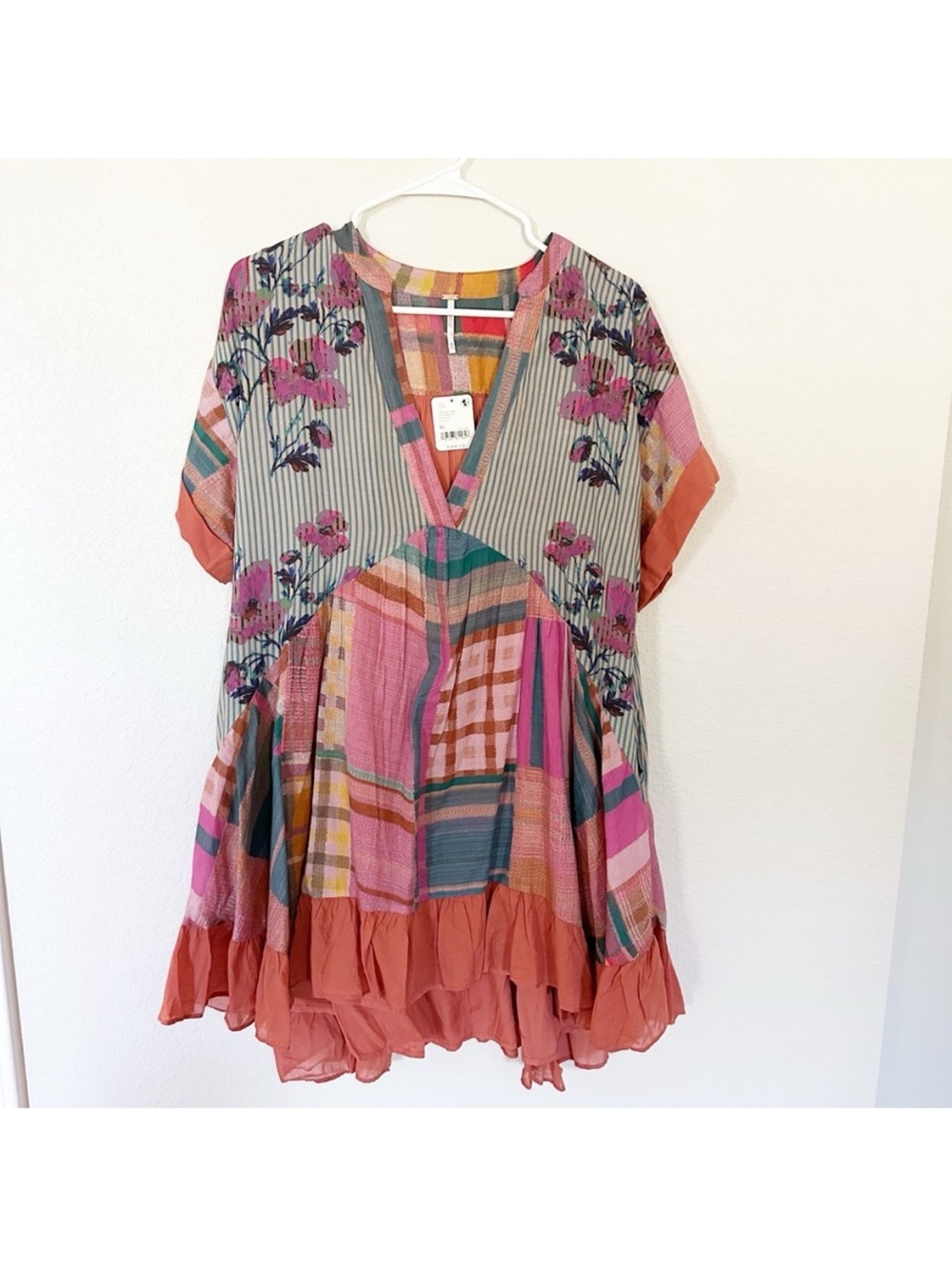 NWT Free People Agnes Mini Dress in Bloom Combo Sz XS
